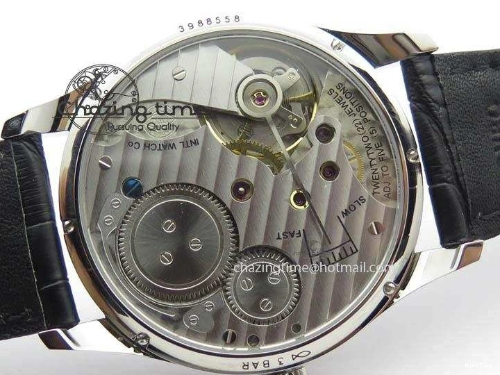 MIROTIME 0407 Portuguese IW544404 SS Gray Dial On Black Leather Strap A Practical 7259